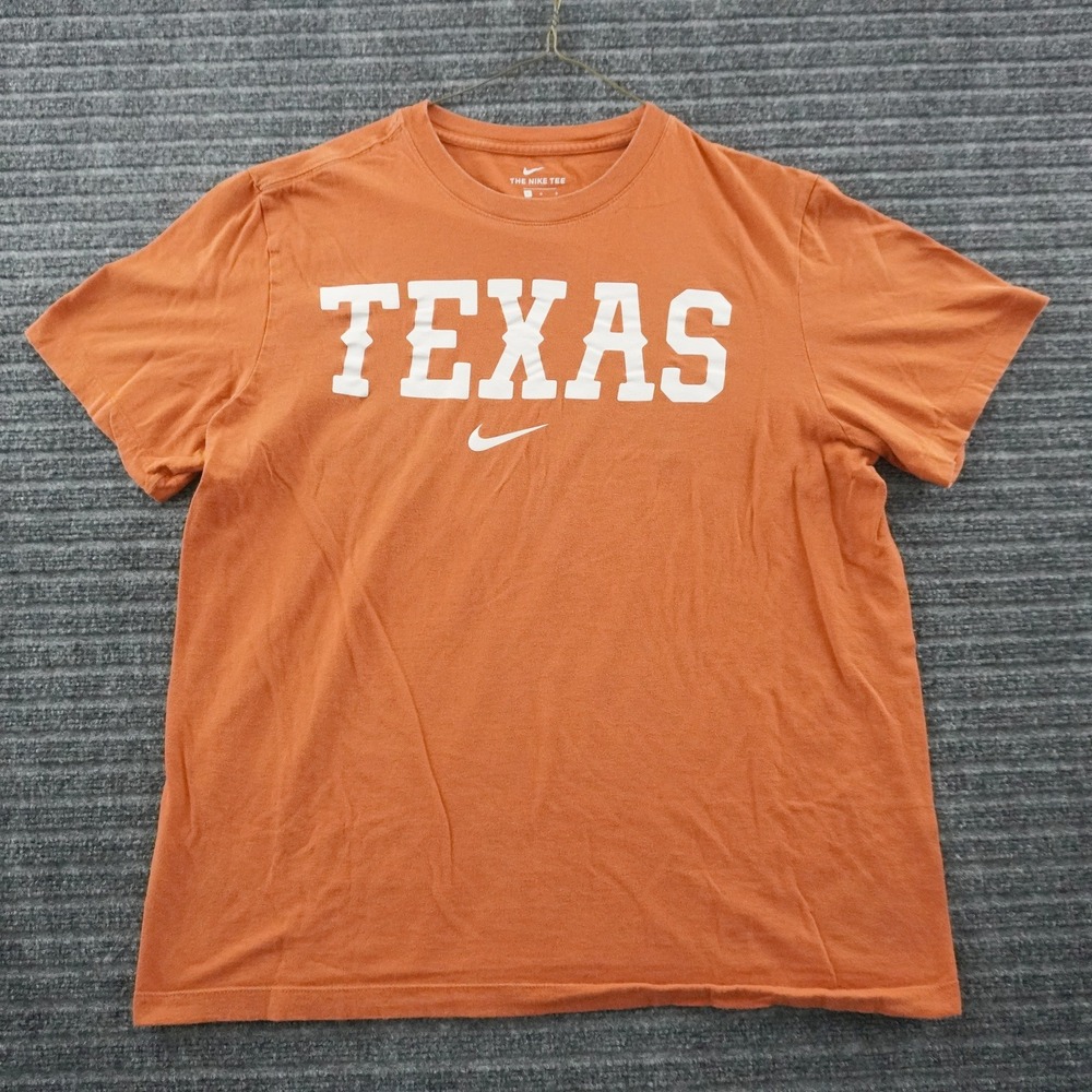 Nike Texas Longhorns T-Shirt Mens Large Orange Short Sleeve NCAA Graphic Tee